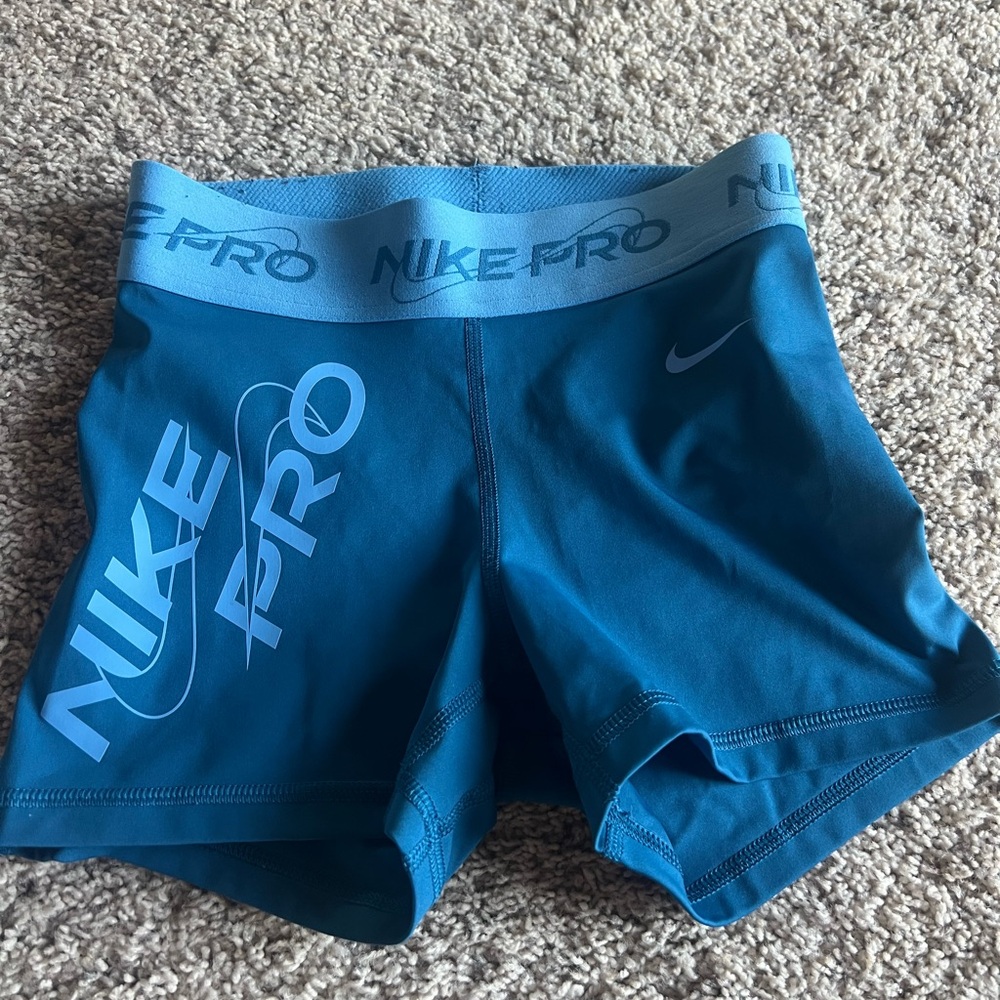 Nike Pro Dri-Fit Teal Performance Shorts